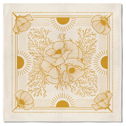 California Poppy Outdoor Cotton Hiking Bandana