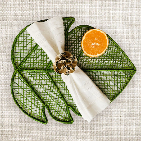 Leaf Iraca Placemat - Straw Raffia Tableware