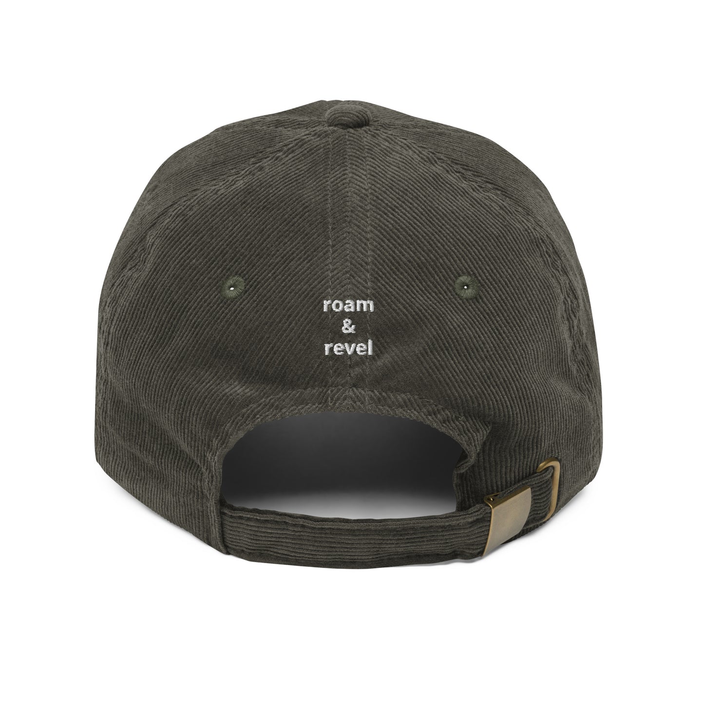 Born to Roam Olive corduroy cap